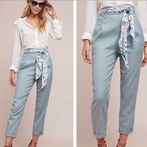 Anthropologie Ett:Twa Nias Scarf Belt Pants